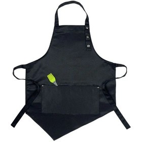 Resim Organic Bug Düğmeli Asimetrik Siyah Mutfak Siperliği 410545489 Siyah 