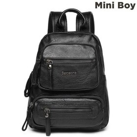 Resim Barcelona K21 Mini Boy Yıkama Deri Kadın Sırt Çantası 21-k Barcelona 1929 Siyah 