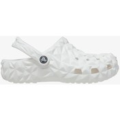 Resim Crocs Classic Geometric Clog Unisex Beyaz Clog Terlik 209563-100 Beyaz 
