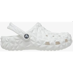 Resim Crocs Classic Geometric Clog Unisex Beyaz Clog Terlik 209563-100 Beyaz 