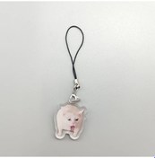 Resim Cloud011 2d Düz 3cm Anahtarlık Kedi Kusmuk Maskeli Köpek Savaş Kedisi Telefon Kolyesi 