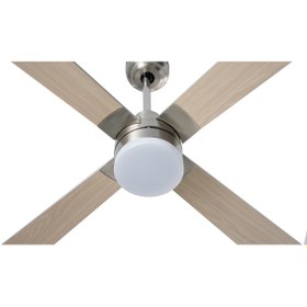 Resim Alsanfan Pilot Gri Motorlu Kahverengi Kanatlı Uzaktan Kumandalı Tavan Vantilatörü 