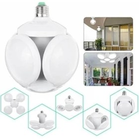 Resim F-1997 LED Futbol Ufo Ampul E27 28W 360 Derece Katlanır Lamba Ac 220V Lamba LED Spot Işık Beyaz Glop LED 