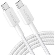 Resim Anker 322 PowerLine USB-C to USB-C Örgülü Kablo 3ft/0.9m 60W – USB-IF – Beyaz – A81F5 (Anker Türkiye Garantili) 