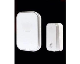 Resim Enerjili Kapı Zili Pilsiz Şarjsız Kablosuz Fişi Prize Tak Çalıştır Cata Kumandalı Zil Kablosuz Kapı Zili, 38 Farklı Melodi, Pil Gerektirmeyen Kinetik Buton, 150M Mesafe (Beyaz) 