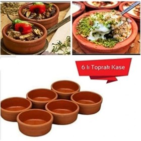 Resim Güveçsan 6 Lı Toprak Güveç Sütlaç Kabı 