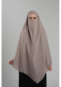 Resim Hürrem Bone Koyu Bej Pratik Hazır Geçmeli Tesettür Eşarp Krep Bağcıklı Çift Katlı Sufle Hijab 2314 44 Koyu Bej 