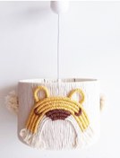 Resim C&A Makrome Ip Sargı Aslan Aplike El Yapımı Ponponlu Bebek Ve Çocuk Odası Sarkıt Avize 