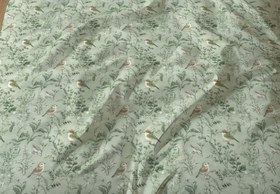Resim Evmila Minik Kuşlar Desenli Nevresim Takımı - 160x220cm Nevresim +50x70cm Yastık Kılıfı+100x200cm Çarşaf 