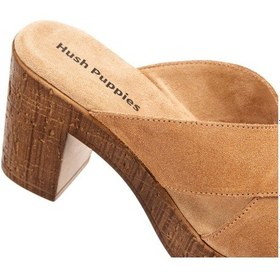 Resim Hush Puppies Bala 624239 Hakiki Deri Kadın Terlik Sand Kum 