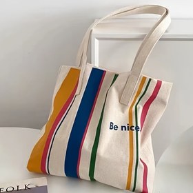 Resim Minimalist Kanvas Çanta, Alışveriş İçin Uygun, Gündelik Edebiyat Öğrenci İşe Gidip Gelen Bilgisayar Çantası 
