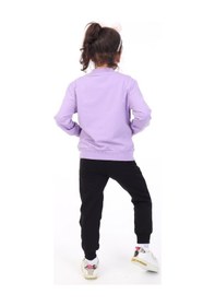Resim Toontoy Kids Toontoy Kız Çocuk 3lü Baskılı Eşofman Takım Lila 