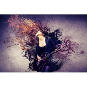 Resim Gitar Çalan Kadın Duvar Kağıdı 