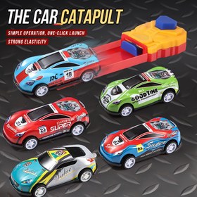 Resim Manuel Mancınık Yarış Arabası Fırlatıcı Seti - Karışık Renkli Alaşımlı Diecast Arabalar, Etkileşimli Fırlatma Hızlı Yarış Oyunu, Eğitici Beyin Geliştirme Oyuncağı, 3+ Yaş İçin Uygun, ABS Yapımı - Şenlikli Günler İçin İdeal Hediye 