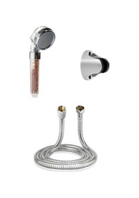 Resim Boncuklu Su Arıtmalı Ve Tasarruflu Duş Başlığı Duş Hortumu Ve Duş Mafsalı Duş Başlığı Plastik Renkli 