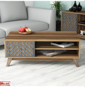 Resim Variant Inci Orta Sehpa - Mavi 