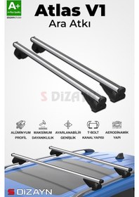 Resim S-dizayn Mercedes V-class W447 S-bar Atlas V1 Ara Atkı Tavan Taşıyıcı Barı Gri 155 Cm 2014 Üzeri A+ Kalite 