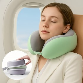 Resim Depolama Çantalı Ergonomik U Şeklinde Boyun Yastığı - Yavaş Geri Dönüşlü Hafıza Köpüğü, Makinede Yıkanabilir Kılıf, Seyahat, Ofis ve Uçak Kullanımı İçin Hafif & Taşınabilir, Şık Seyahat Aksesuarı, Dayanıklı Yol Arkadaşı, Rahatlatıcı Tasarım, Uyku Yardımcısı, Ofis Çalışanlar İçin 