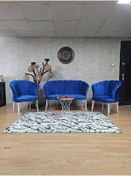 Resim ZAFİR Beyaz Boyalı Tel Ayak Papatya Çay Seti Koltuk Takımı , Balkon, Salon, Ofis, Cafe Koltuk Takımı 