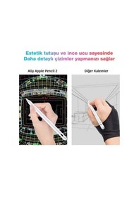 Resim Polham Pencil 2. Nesil Kapasitif Stylus Kalem, Aktif Versiyon iPhone, Apple Uyumlu iPad Dokunmatik Kalem 