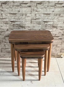 Resim Nivemeshome Dalya Ceviz Zigon Sehpa Ceviz 