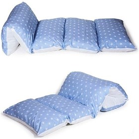 Resim Bundera Puf Yıldızlı Çocuk Katlanır Yer Minderi Bebek Yer Yatağı 