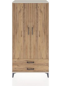 Resim Hyperion Dolap Tek Raflı 2 Çekmeceli Tek Askılı 88x44x182 Ayt... Aytaşı 