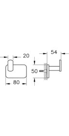 Resim VitrA Base 600 A4413336 Askı, Mat Siyah 