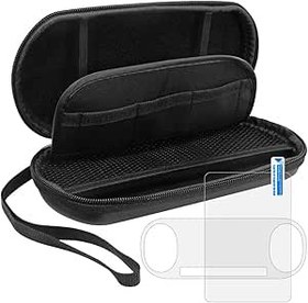 Resim AFUNTA Sony PlayStation Vita2000 için koruyucu kılıf, ekran koruyucu folyolu 2 adet sertleştirilmiş cam ve arka taraf için HD Clear PET folyo, PS Vita PSV konsol aksesuarı için 1 taşıyıcı EVA kılıf 