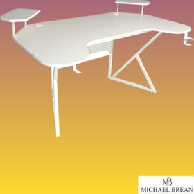 Resim Michael Brean Özel Joystick Tasarım Oyuncu Masası 160 Cm Bardaklık Ve Kulaklık Tutucu Hediye 
