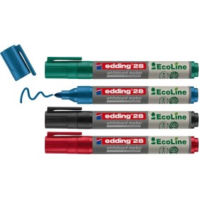 Resim 28 Ecoline Beyaz Yazı Tahtası Kalemi, 4'lü Set, Karışık Renkler, Yuvarlak Uç, Yeniden Doldurulabilir 