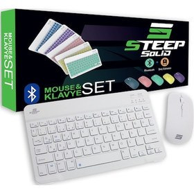 Resim Steep Solid Magic Şarjlı Bluetooth Klavye - Mouse Set 