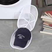 Resim 1 adet Yıkama Makinesi Kapağı Temizleyici Kafes - Dayanıklı Plastik, Bağımsız Tasarım ile Ağ Torbası, Beyzbol Kasketleri ve Çeşitli Stiller için Uygun, Koruyucu Temizleme Kafesi, Verimli Kasket Bakımı, Kasket Yıkayıcı | Moda Kasket Temizleyici | Güvenli Kasket Depolama, Kasket Temizleyici, Kasket Depolama Düzenleyici 