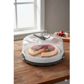 Resim Primeaks Şeffaf Kek Pasta Fanusu – Kapaklı Servis Standı – Pasta Kurabiye Muhafaza Kabı 