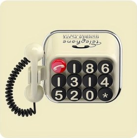 Resim Xuweiwei Beyaz Vintage Telefon Numarası Plakası Abs Malzeme 4 Stil Araba İç Dekorasyonu İçin Park Numarası Ekranı 