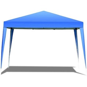 Resim Gazebo Çardak Bahçe Kamelyası Gölgelik 300 X 300 Cm Tente Mavi 