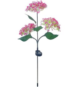 Resim Kosona Dışarıda Kullanıma Uygun 3 Başlı Pembe Gül Desenli Led Güneş Enerjili Fener - Su Geçirmez, Işık Kontrolü, 6-12 Saat Sürekli Aydınlatma 