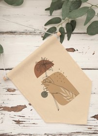 Resim Mutfak Duvar Dekoru, Pinterest Oda Dekoru, Boho Kanvas Flama Askılı Duvar Örtüsü Ve Süsü NO:493 - Renkli - 13 / 70 x 100 