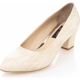 Resim Costo Shoes 1023 Krem Lezar Büyük Numara Bayan Ayakkabısı 