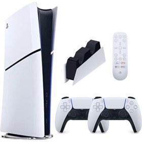 Resim Sony Playstation 5 Slim 1 TB Oyun Konsolu + 2 Dualsense +Ps5 Şarj Istasyonu + ps5 Media Remote kumanda 