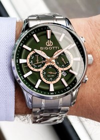 Resim Bigotti Özel Kutulu Orijinal Erkek Kol Saati 5 ATM Su Geçirmez Gümüş Renk + Bileklik BME2013C6 
