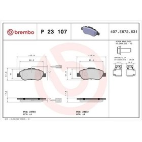 Resim Fiat Doblo On Fren Balatasi 1.9 2002-2012 Brembo P23107 