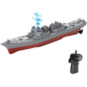 Resim 2.4g Uzaktan Kumandalı Tekne Su Geçirmez Yüksek Hızlı Simülasyon Gemisi Savaş Gemisi Modeli Şarj Edilebilir Mini Savaş Gemisi Oyuncak Erkek Çocuklar İçin Hediye Stil A 