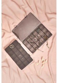 Resim 18 Bölmeli Takı Kutusu & Çok Amaçlı Kutu & Organizer Füme 