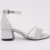 Resim Cappale Gümüş Çocuk Topuklu Abiye Ayakkabı 