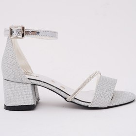 Resim Cappale Gümüş Çocuk Topuklu Abiye Ayakkabı 