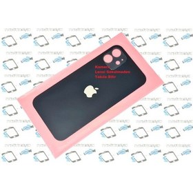 Resim İphone 12 Arka Pil Batarya Kapağı (CAM) Siyah 