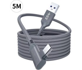 Resim Levels Oculus Quest Link Vr Kablosu Typ-C Usb-A Data Aktarım ve Şarj Kablosu 5 Metre 