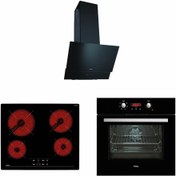 Resim TEKA Siyah Cam Ankastre Set (3' Lü Set) 