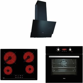 Resim TEKA Siyah Cam Ankastre Set (3' Lü Set) 
